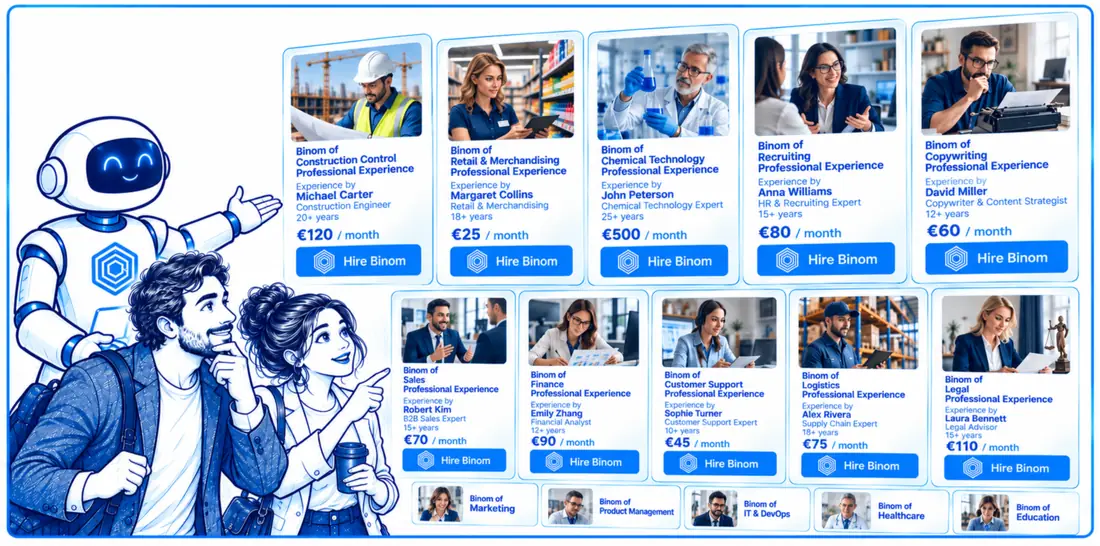 The Binom robot presents professionals to hire